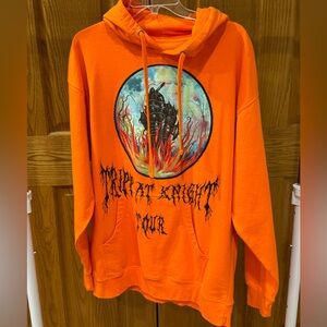 Bold Orange Graphic Hoodie